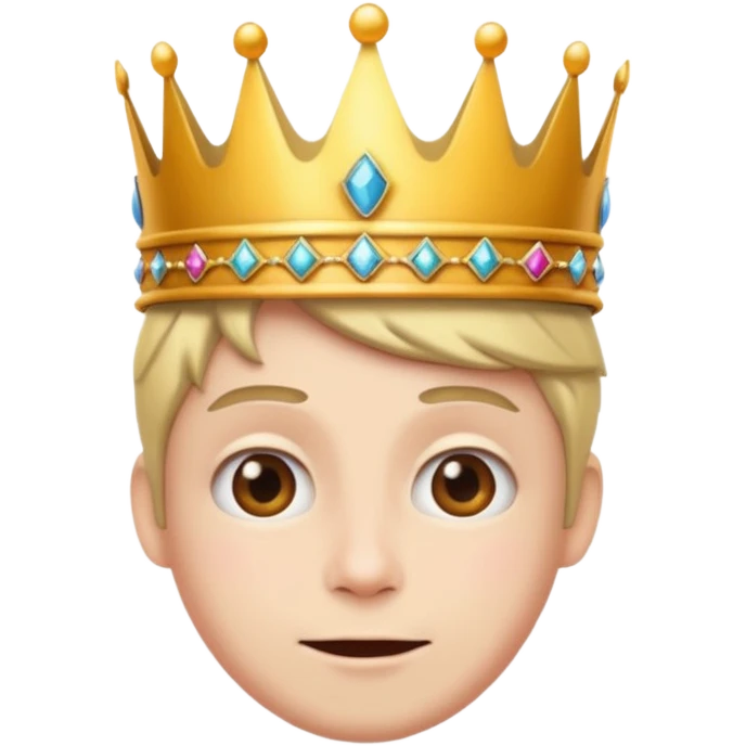 Silly face with a crown emoji