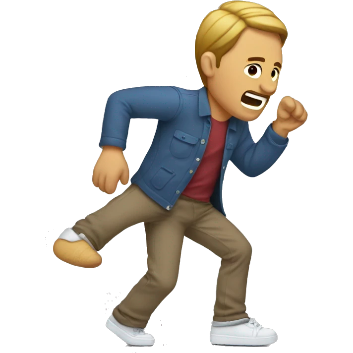 Man getting smacked with slipper emoji