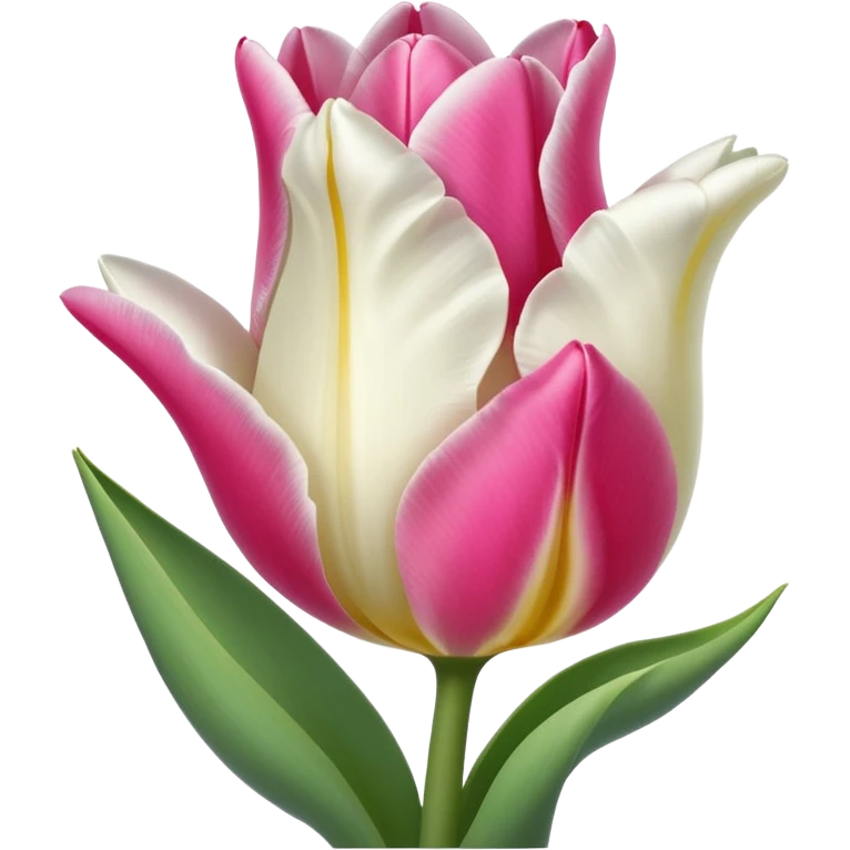 Una ovejita con un tulipán rosa al lado emoji