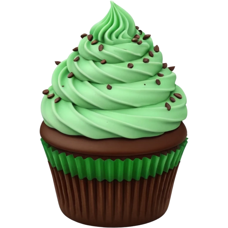 chocolate mint cupcate emoji