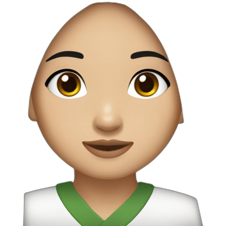 lintang kusuma asmara with black long hair emoji