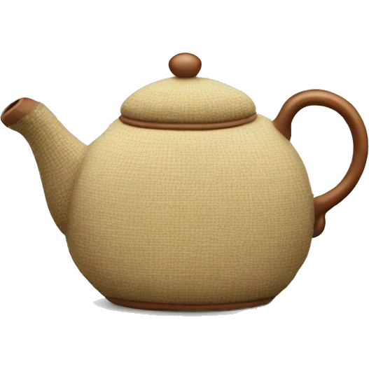 teapot with tea cozy emoji