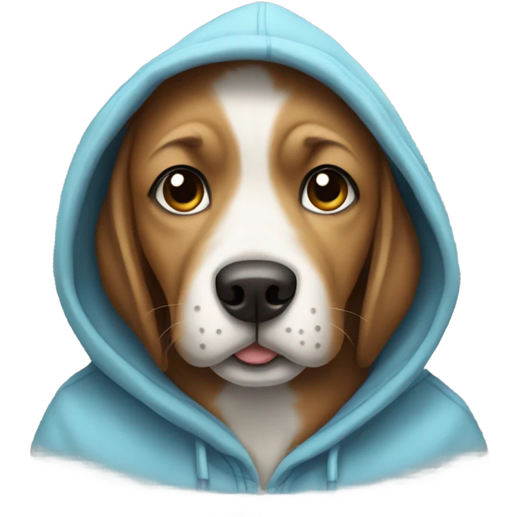 Dog wearing hoodie  emoji