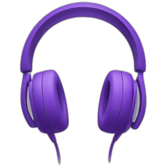 purple earphones emoji