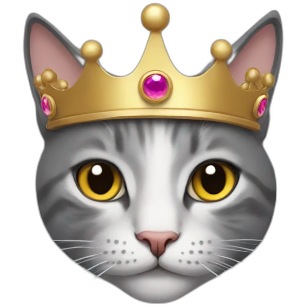 royal cat with crown emoji