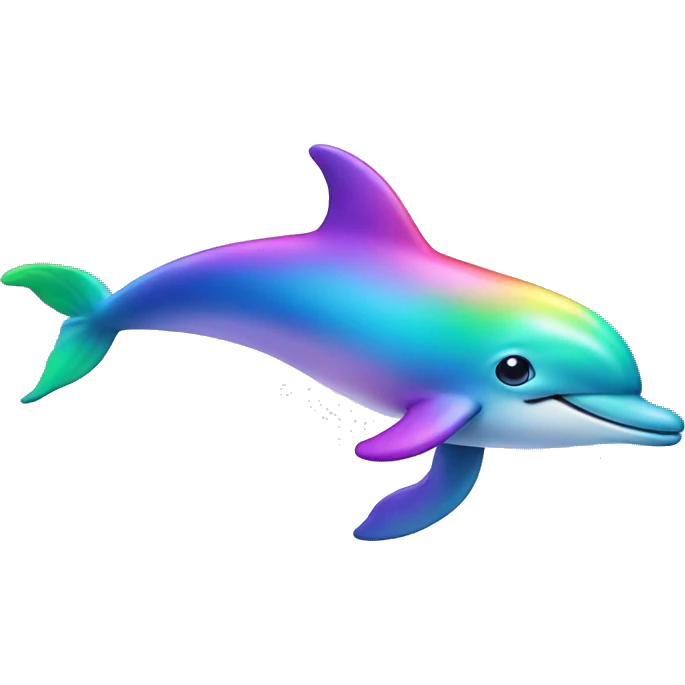 Rainbow Dolphin Full Body emoji