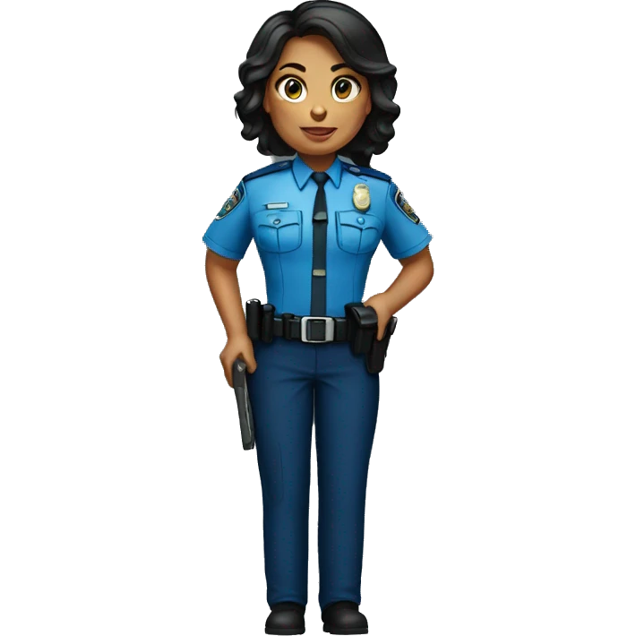 female police officer blue shirt emoji