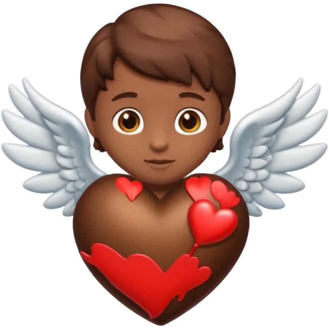 brown cupid heart emoji