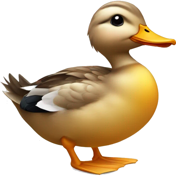 cute duck blushing emoji