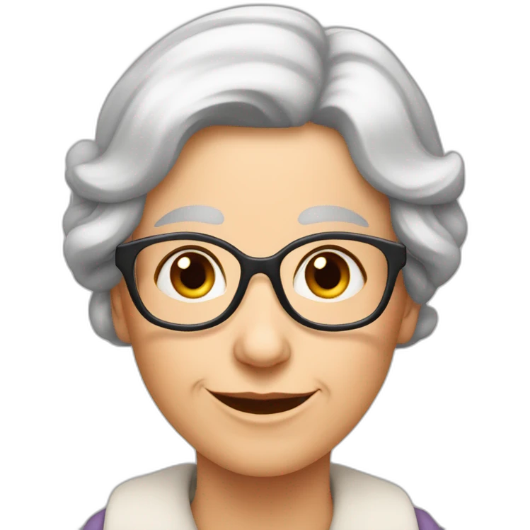 Une grand mère avec des oreilles de lapin emoji