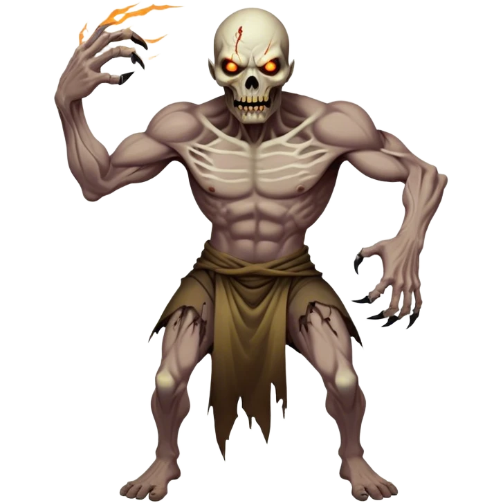 Cinematic Realistic WoW undead civilian Portrait, captured in a fierce, battle-ready stance, muscles taut beneath his tattered, earth-toned attire. His decayed, pallid skin and glowing eyes are rendered with intense lifelike detail and dynamic lighting, high shine, embodying the raw, relentless fury of an undead civilian in the heat of combat. emoji