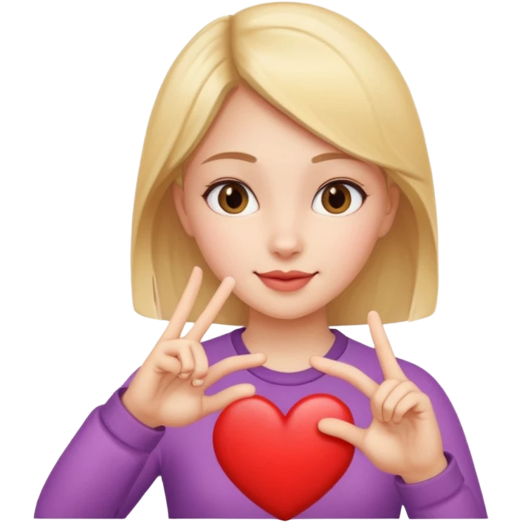 Heart hand girl  emoji