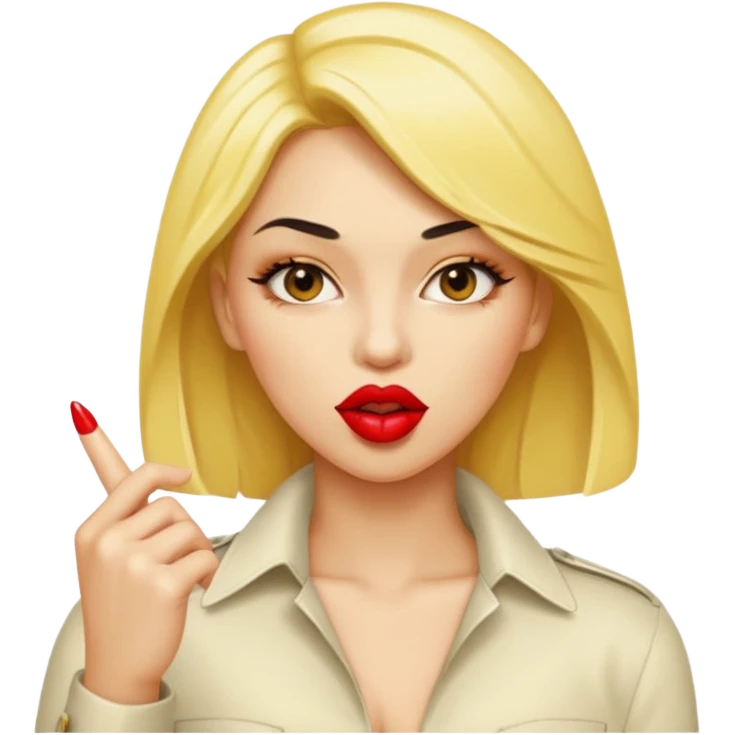 Normal yellow emoji sexy biting the point finger  emoji