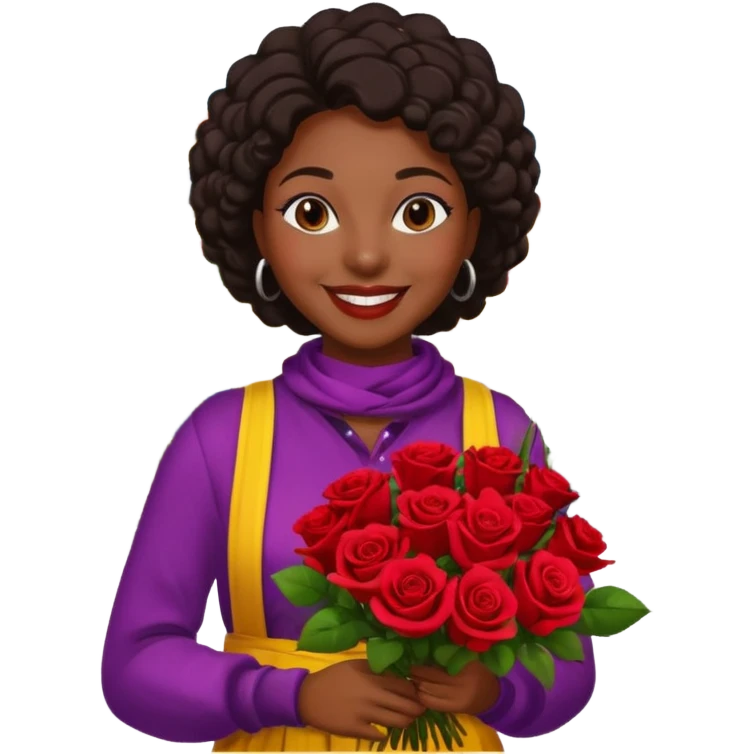 Street Flower Seller black woman  emoji