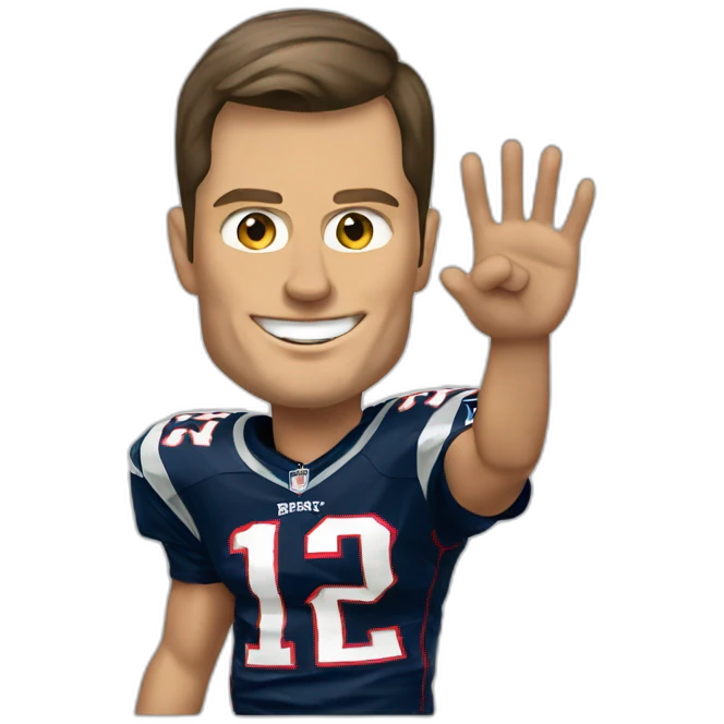 Tom brady waving emoji