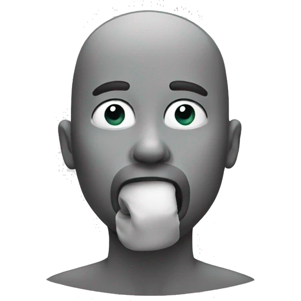Clearing throat with hand over the mouth emoji