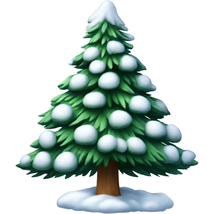 Snowy pine tree emoji