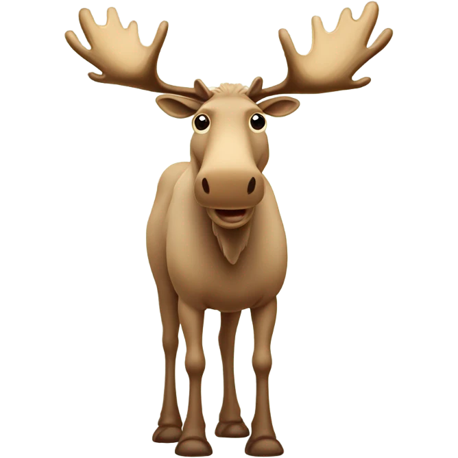 Beige standing moose  emoji