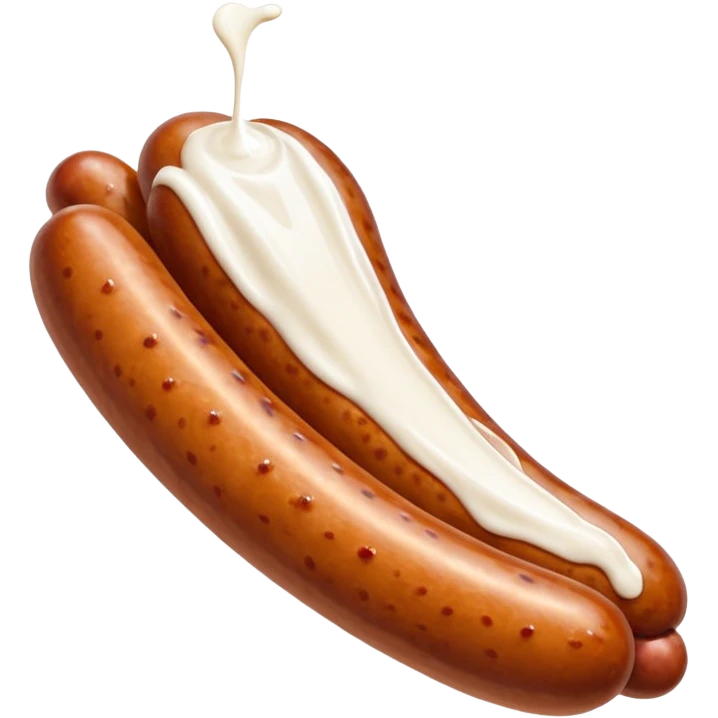 One sausage with milk at the tip emoji