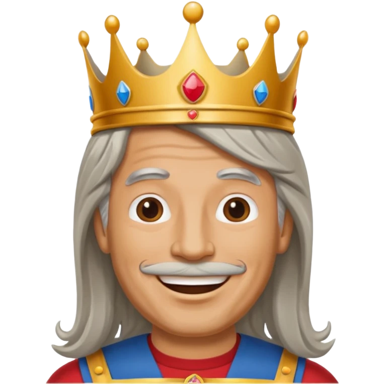 Burger King Crown guy with long grey hair emoji