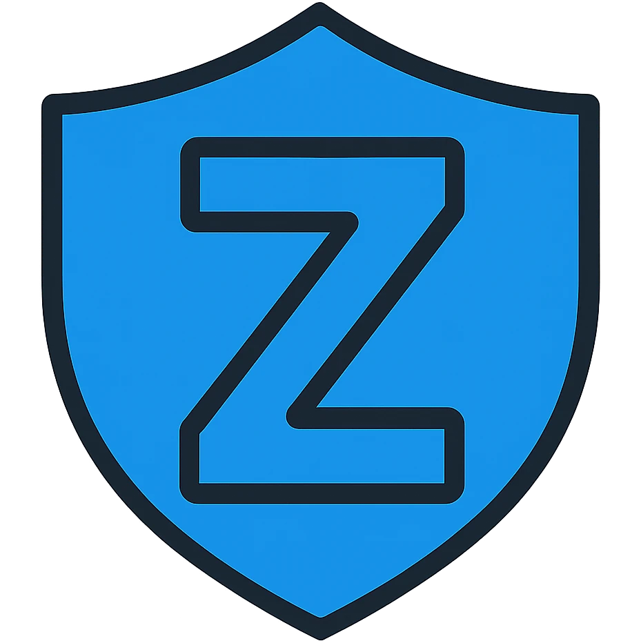 Change the shield and Z to blue, keeping the color outline icon style, for a moderator role. emoji