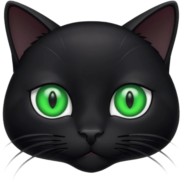 black cat without tail emoji