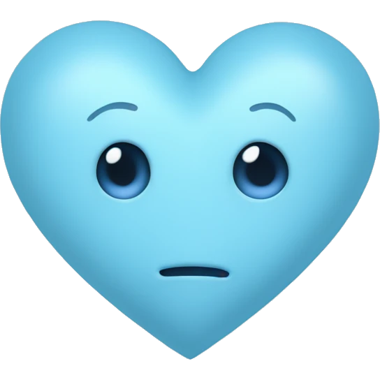Pastel blue heart  emoji