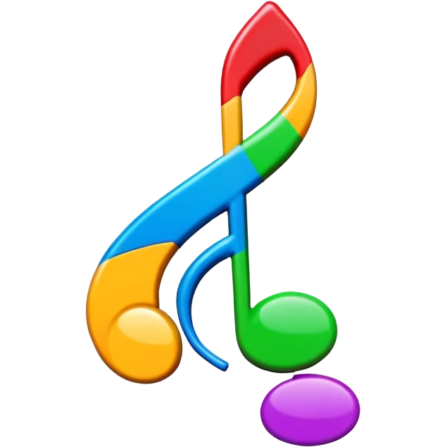 3D goofy music icon logo note  no background unique  emoji