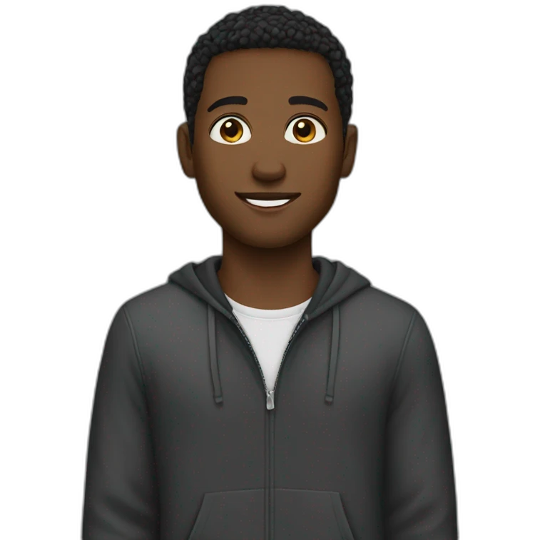 young black man emoji