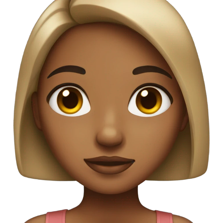 girl with black and tan skin emoji