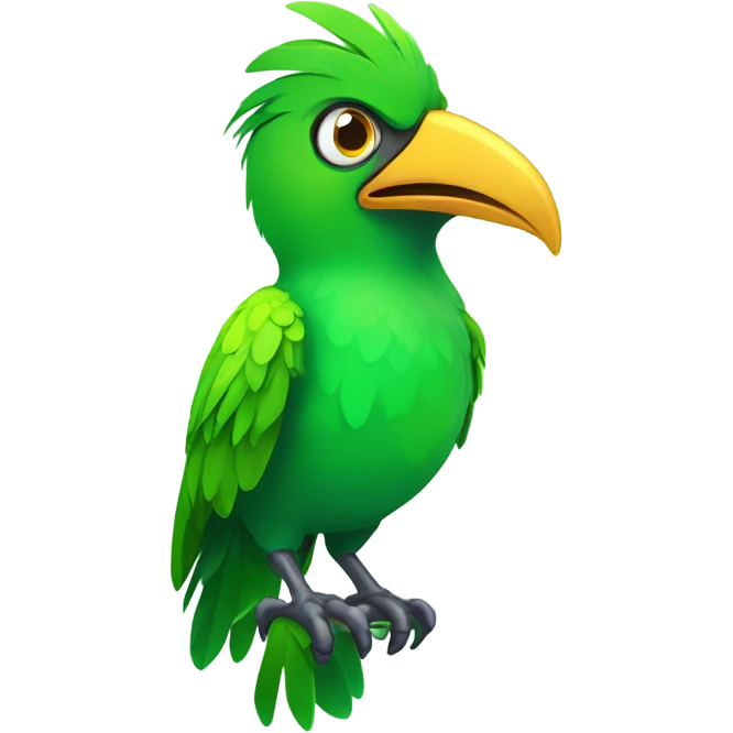 Green bird emoji