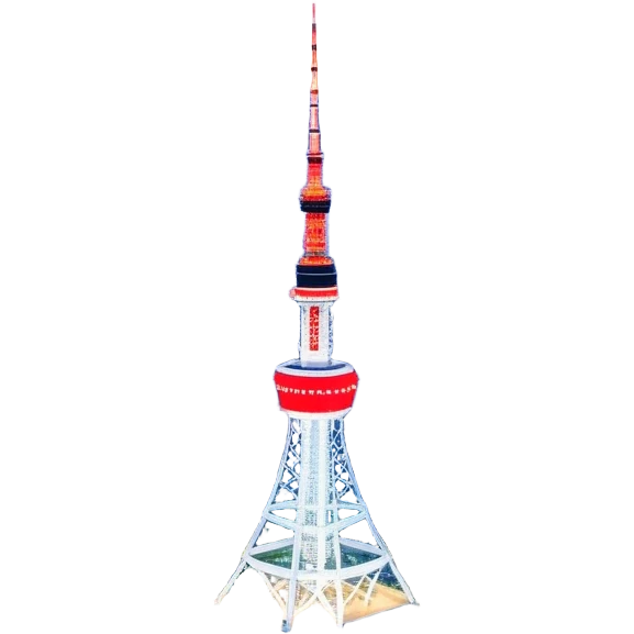N Seoul Tower Landmark Emoji – Showing the tower atop Namsan Mountain with city lights in the background. emoji