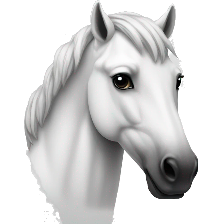 White Horse With black dots emoji