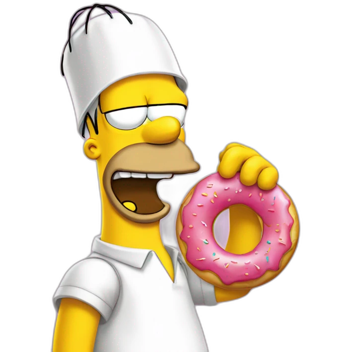 Homer simpson with donut emoji