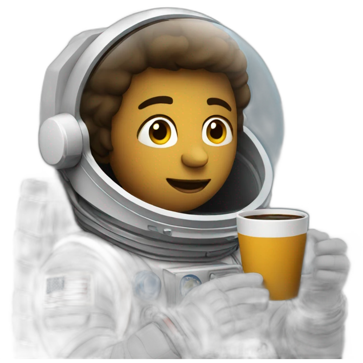astronaut drinking coffee emoji