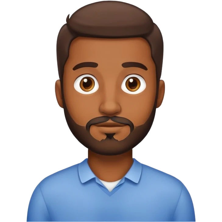 Homme musulman Brown skin petite barbe emoji