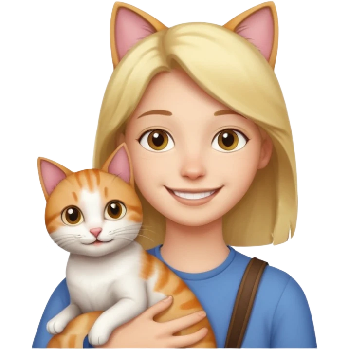 person with cat on their shoulder emoji