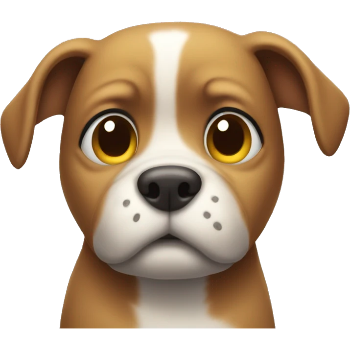 Shy dog emoji
