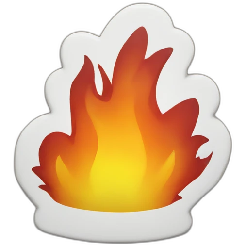 A magnet on fire emoji