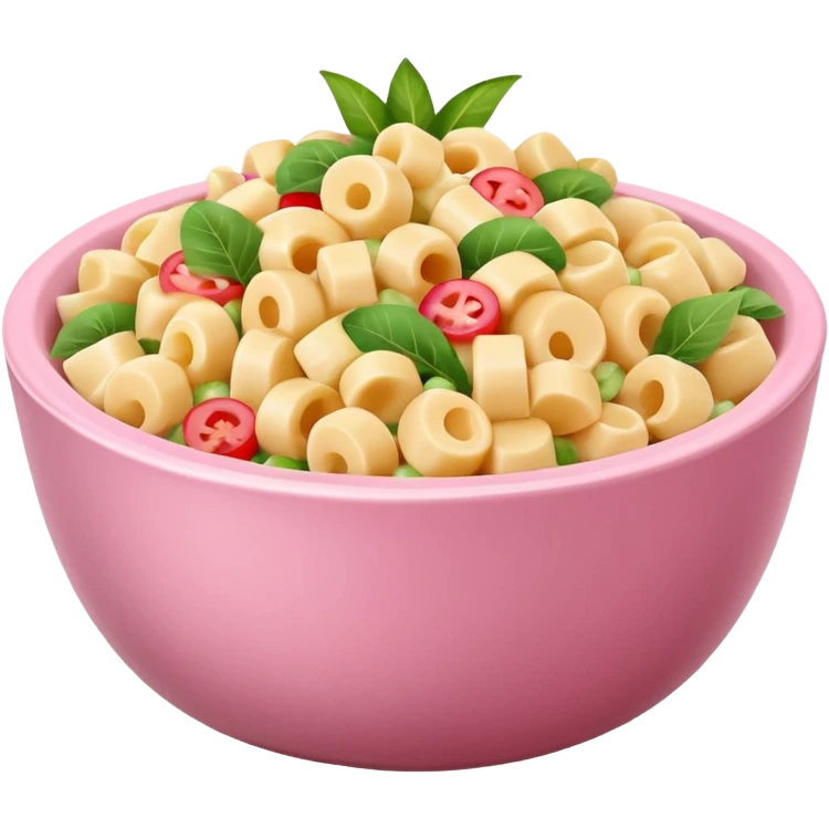 Hawaiian Mac salad light pink bowl emoji