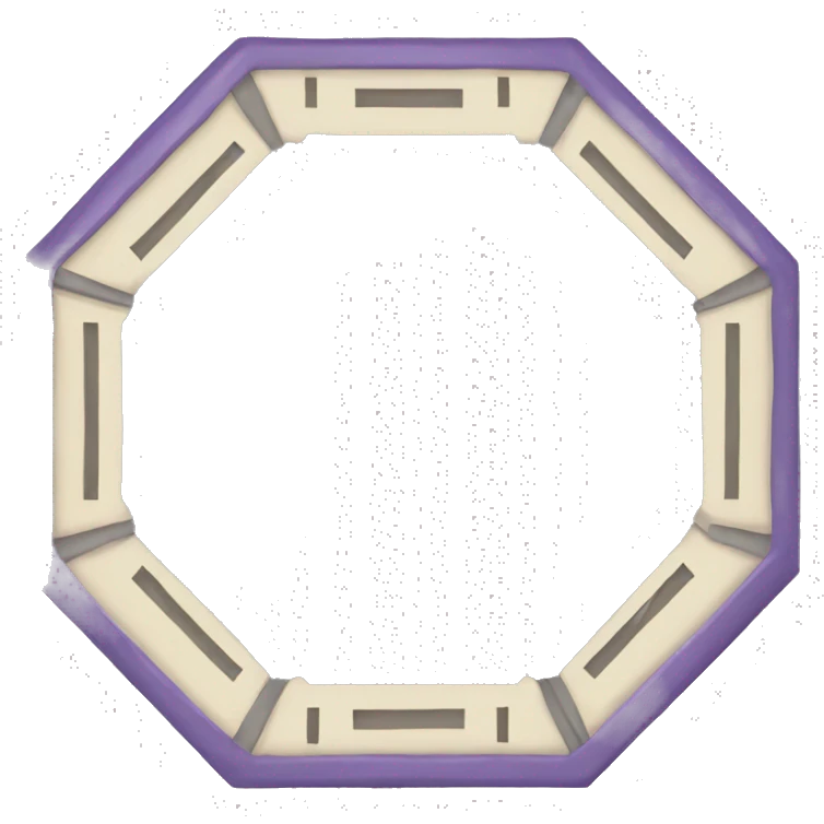 Ticket frame in a dodecagon emoji