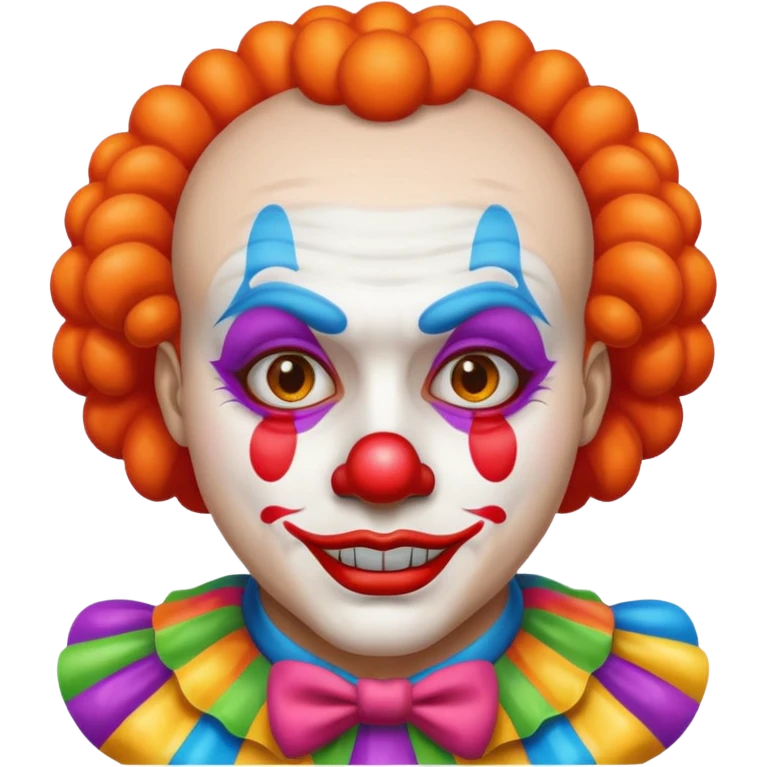 clown make up process emoji