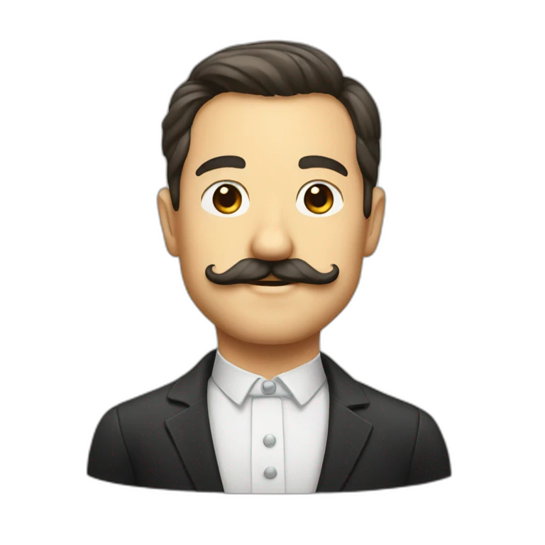 Homme petite moustache emoji