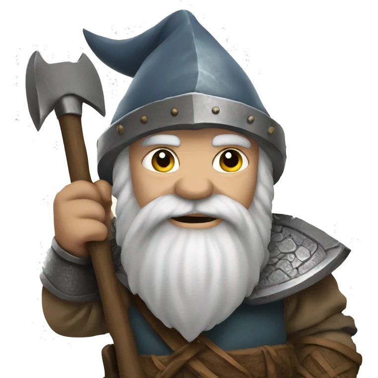 Medieval dwarf with axe emoji