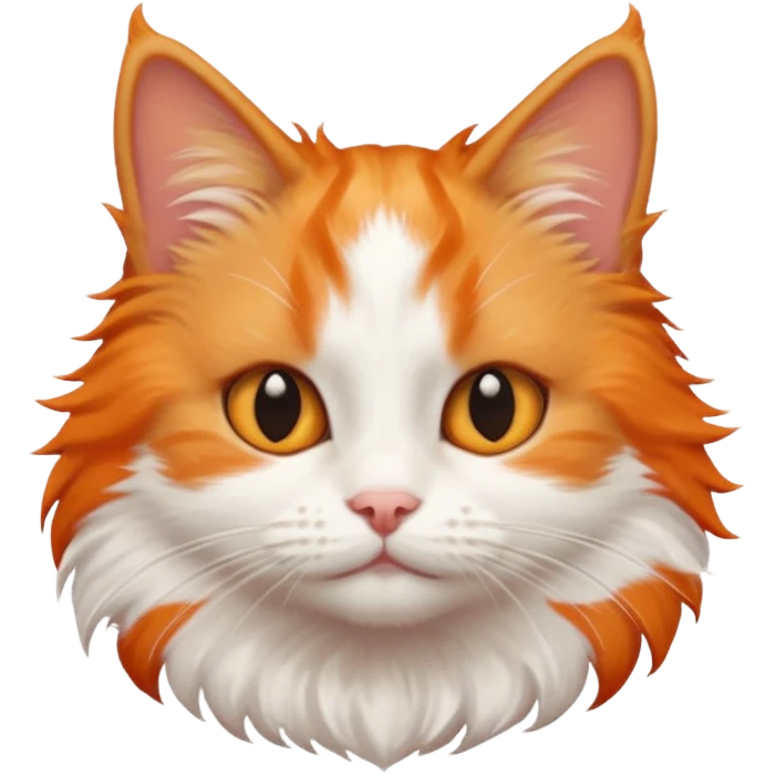 tiny ginger and white cat emoji