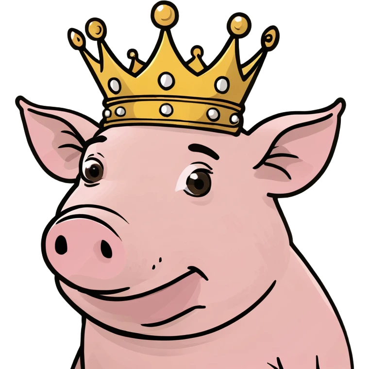 Pig with crown  emoji