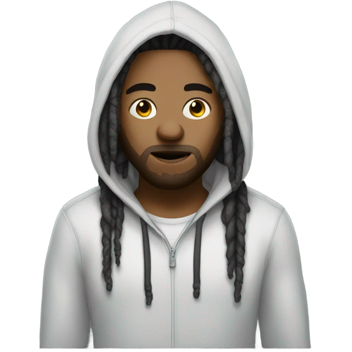 a person with dreads and a hoodie with an nonchalant expression  emoji