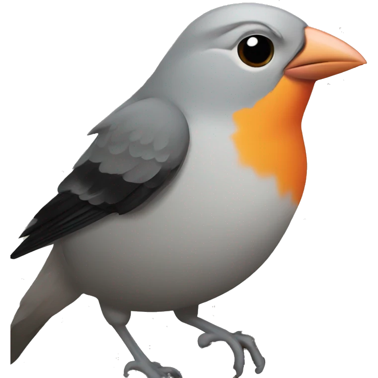 Finch bird with orange beak  emoji