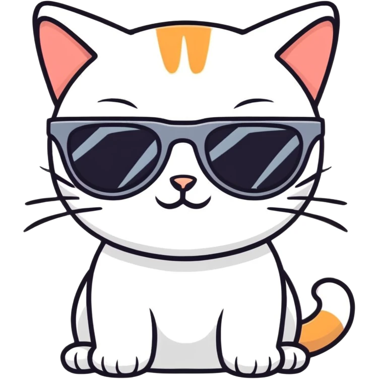 Cat with sunglasses emoji
