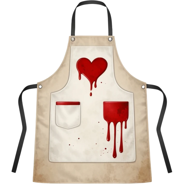 Apron with blood stains emoji